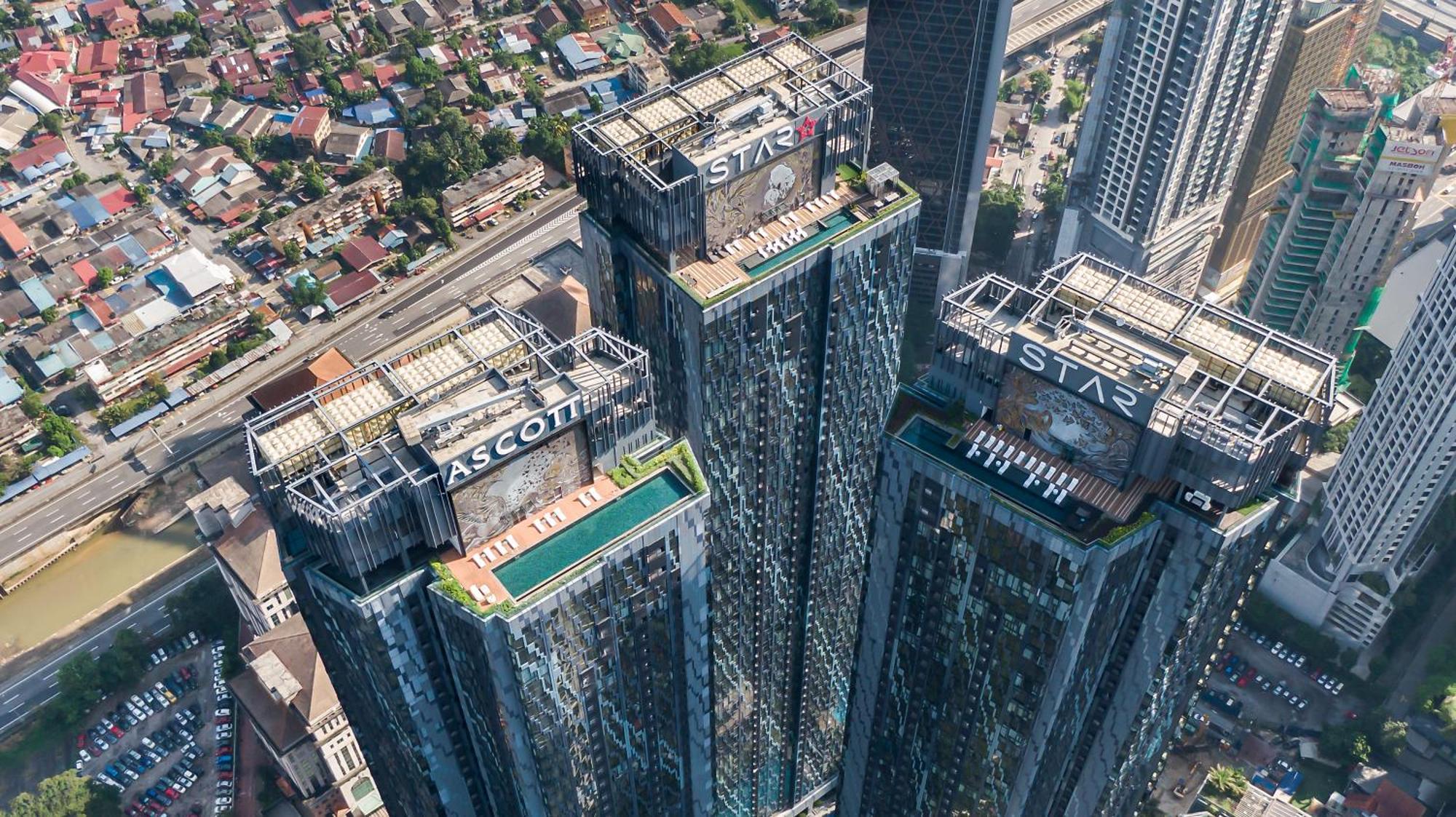 فندق Ascott Star Klcc كوالالمبور المظهر الخارجي الصورة Aerial view of the complex